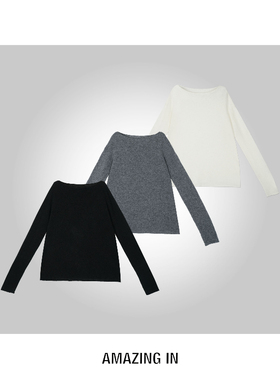 AMAZING IN | 1oo%山羊绒 | 慵懒船领羊绒衫A250903-AI59DSWY1792