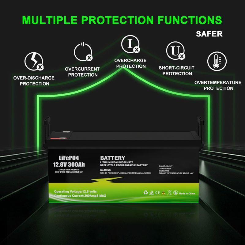 12.8v铅改锂太阳能系统储能电池12.8v300ah磷酸铁锂电池