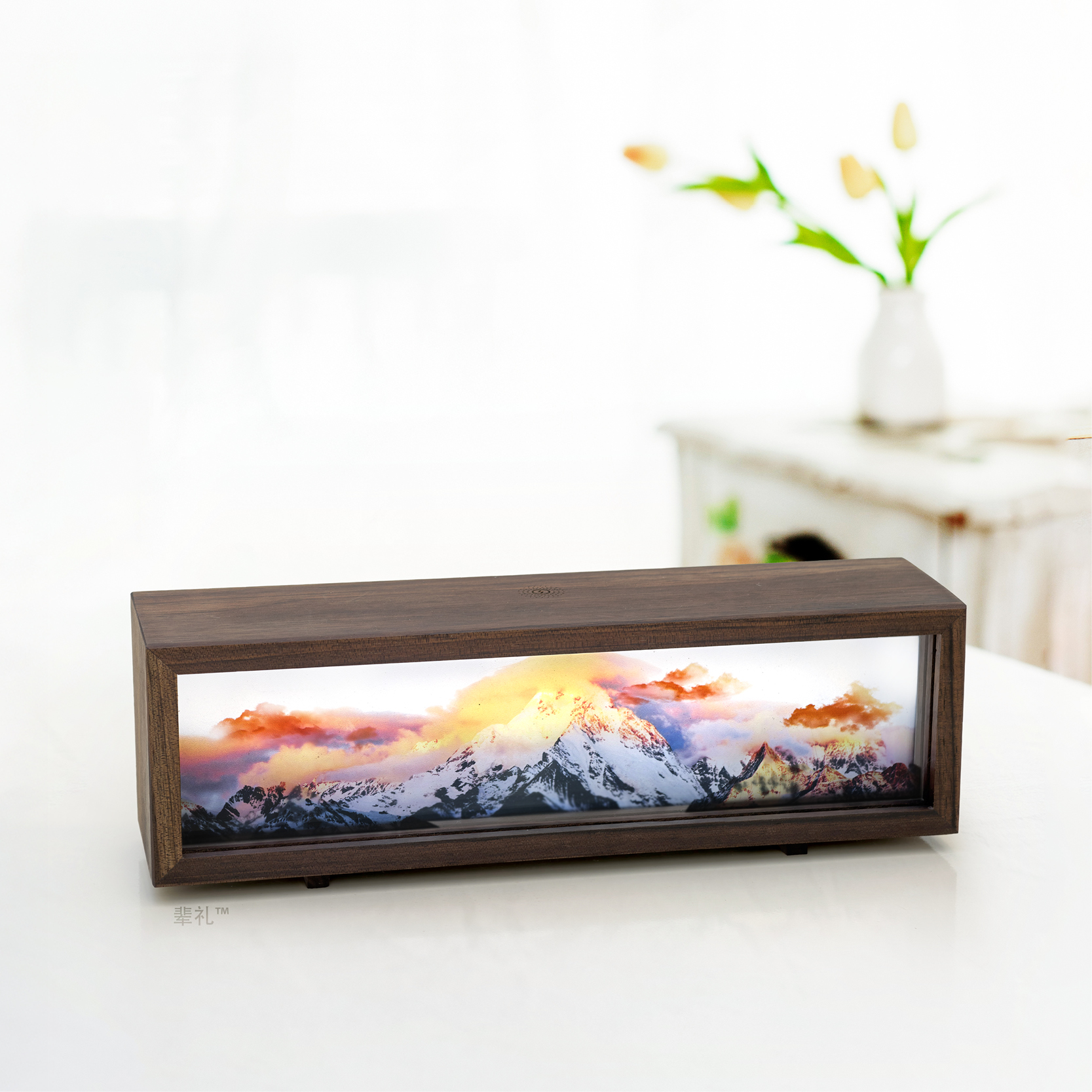 中秋节日礼物实木小夜灯情侣礼物