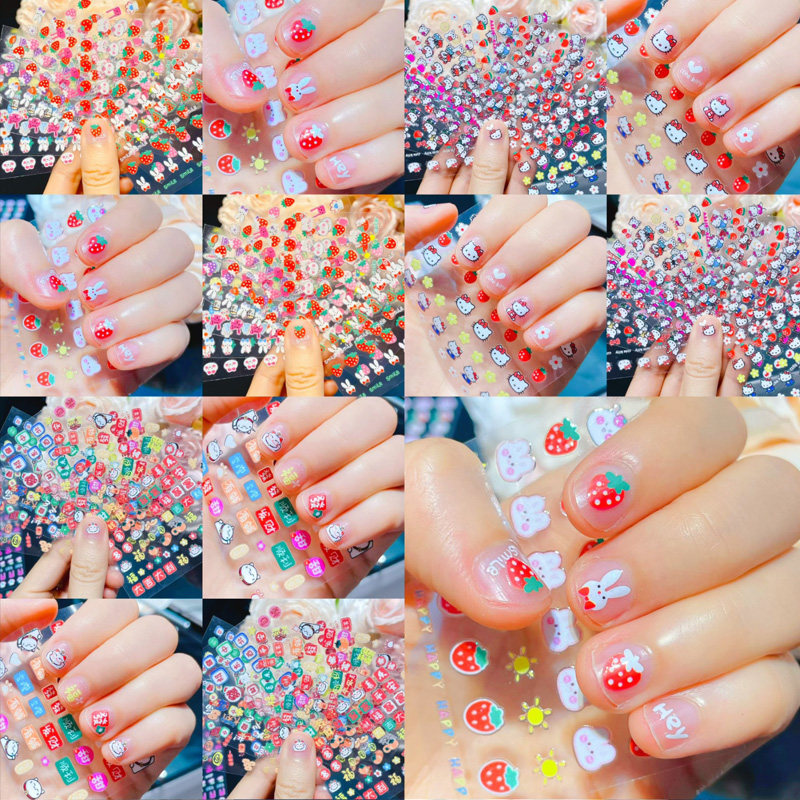 Kids Cartoon Rabbit Nail Stickers Waterproof Princess Art - Product image 5