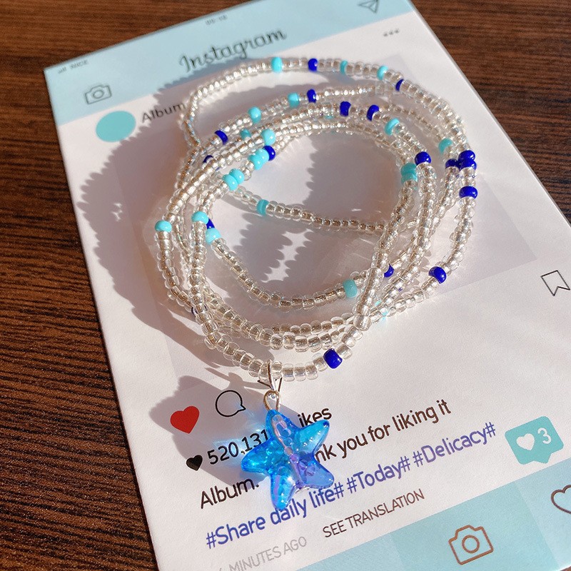 DIY手工小米珠手串叠戴海盐薄荷