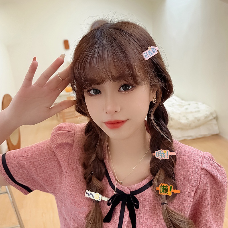 搞怪文字发夹趣味嗯hello个性