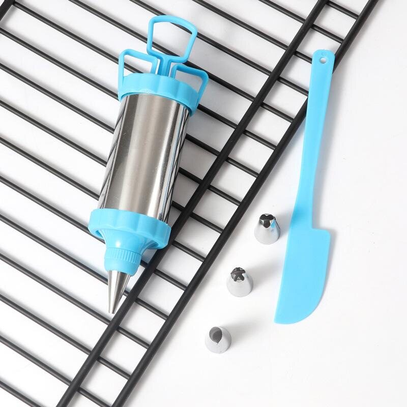 枪不锈钢奶油挤压器烘焙曲奇饼干 干套装家用模具裱花嘴溶豆工具