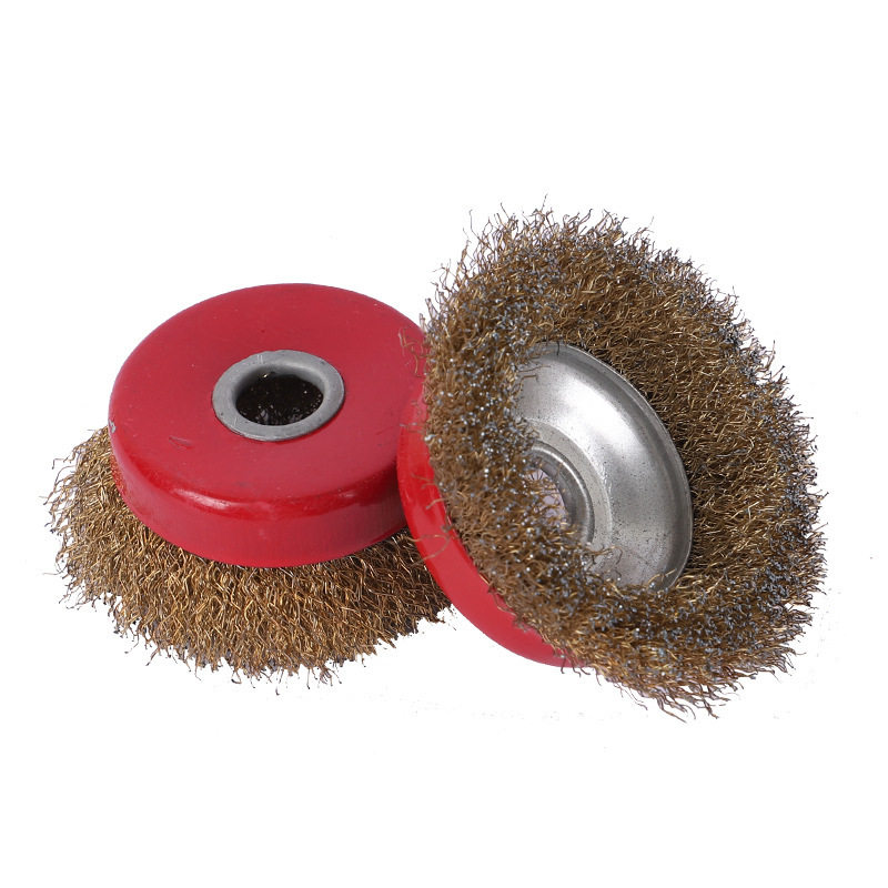 100型碗型钢丝刷打磨大红碗去毛刺钢丝轮刷角磨机碗型16mm