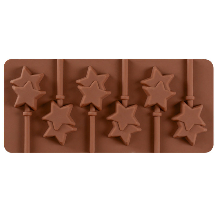 巧克力烘焙模棒棒糖DIY制作双五角星家用五角星星烘焙模具安全