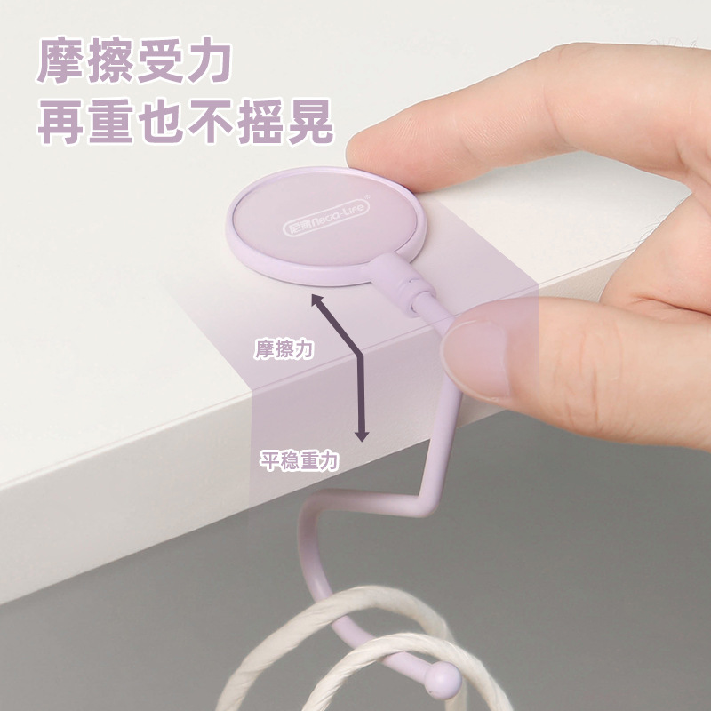 桌边挂钩学生挂S挂钩挂包钩超强便携式钩子挂包器免贴书包专用