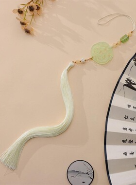 复古汉服腰饰挂件压襟胸襟吊坠玉佩原创饰品旗袍挂坠流苏古装扇坠