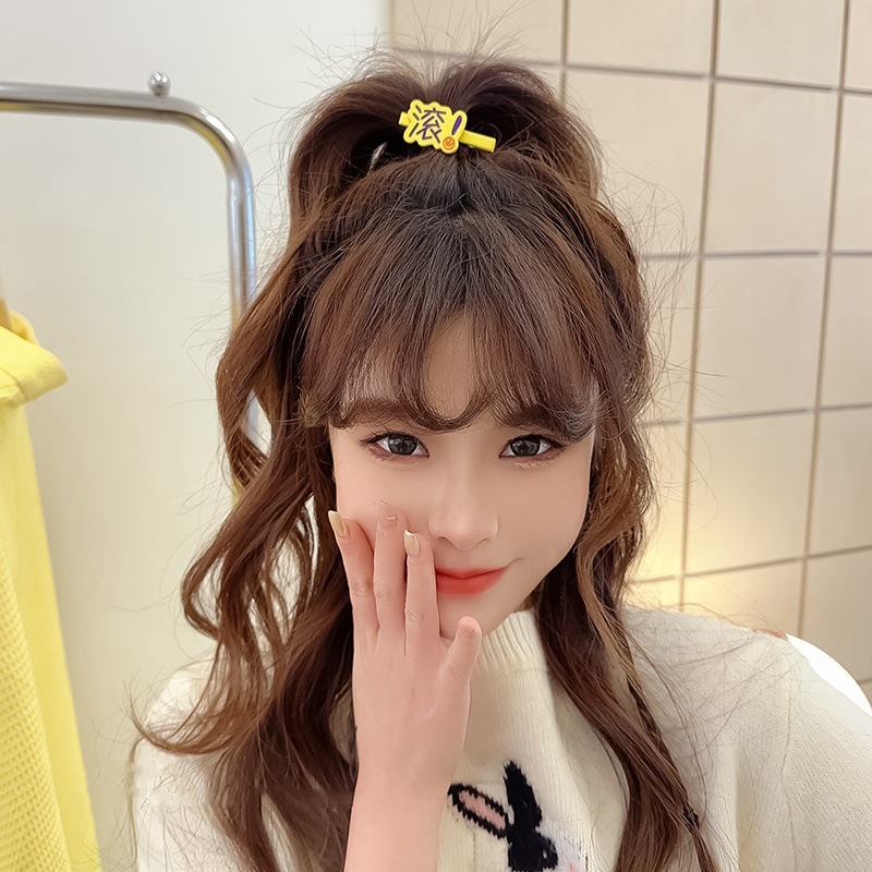 发饰搞怪文字发夹hello鸭嘴夹啊