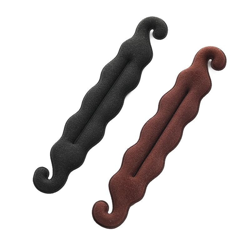 黑色海绵宝宝盘发器丸子头花苞头盘发棒美发工具发饰头饰品大小号