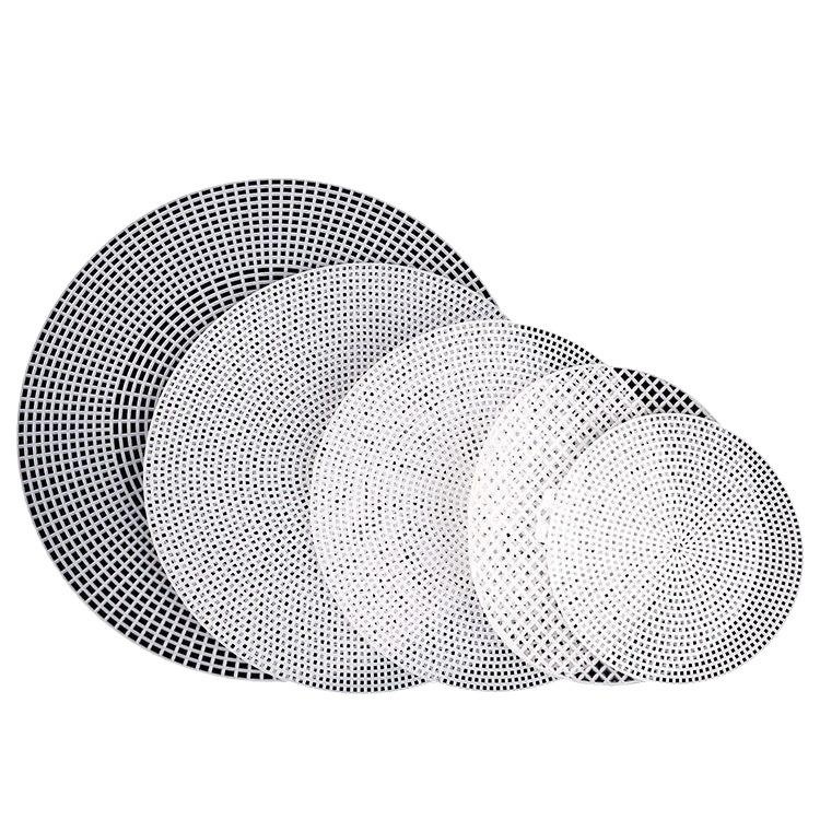 手工钩针十字绣布包包装饰圆形