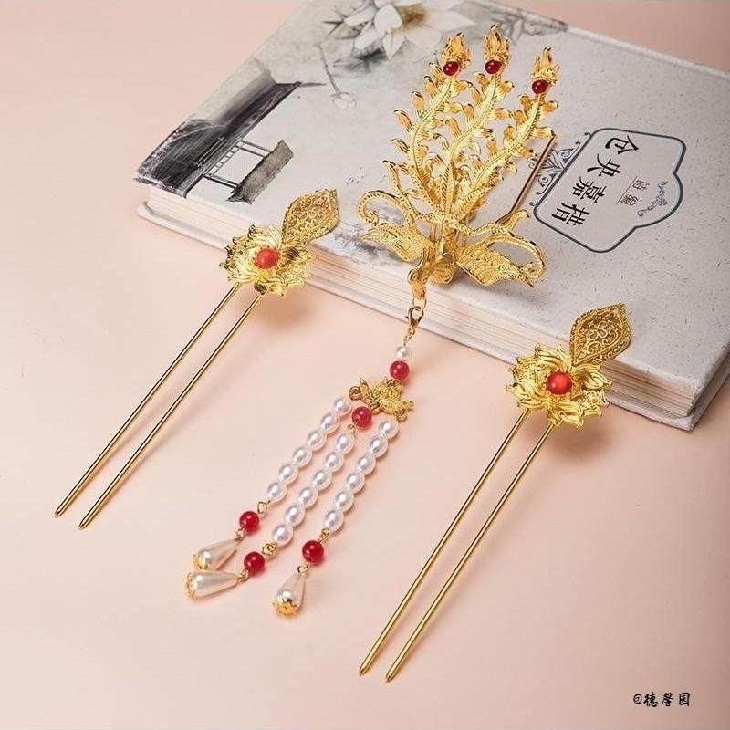 流苏发钗诃子裙头饰写真百搭国风日常古装汉服明制唐风气质绢花,模玩/动漫/周边/娃圈三坑/桌游,古风/国风配饰,淘宝优惠券,粉丝福利购,淘宝优惠卷