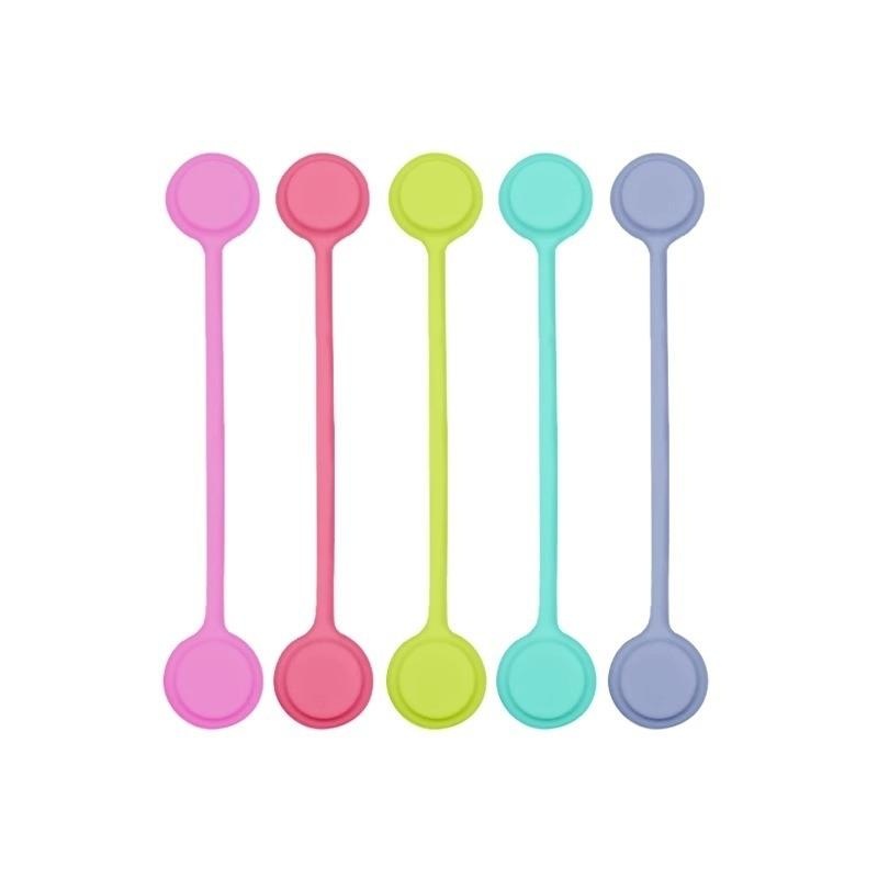 硅胶绕线器磁力磁铁固定夹耳机