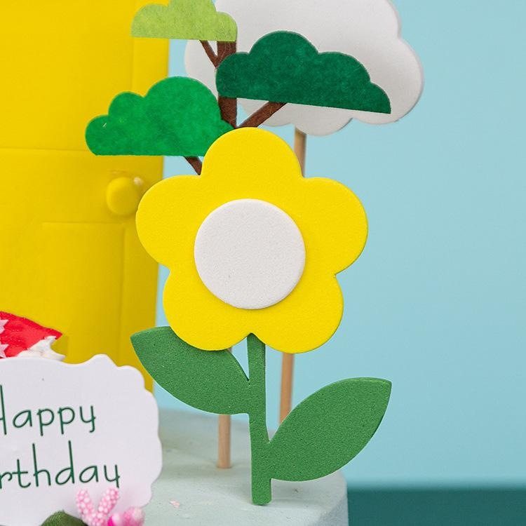 太阳花烘焙蛋糕配件花朵插签插件装饰复古风烘焙卡通双面生日韩系,节庆用品/礼品,甜品台装饰,淘宝优惠券,粉丝福利购,淘宝优惠卷