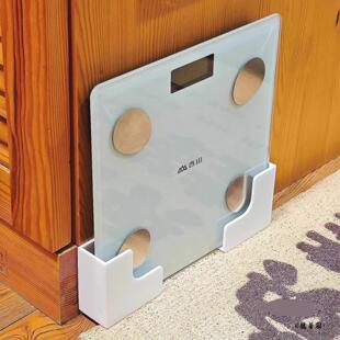 家用整理整理收纳高颜值自粘免打孔浴室柜门上墙体重秤收纳架简约