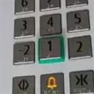 迅达电梯按钮机械式操纵盘外呼按钮字片按键 绿色凸起数字1