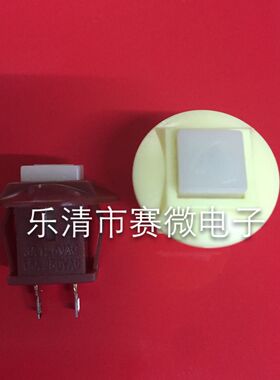 双松 按钮开关DS-202夜光吸光3A 125VAC 1.5A 250VAC 棕色黄色