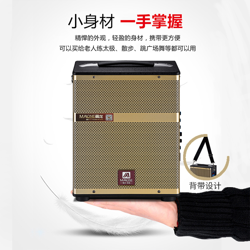 曼龙户外音响 无线话筒小型大功率便携式多功能户外k歌广场舞音响