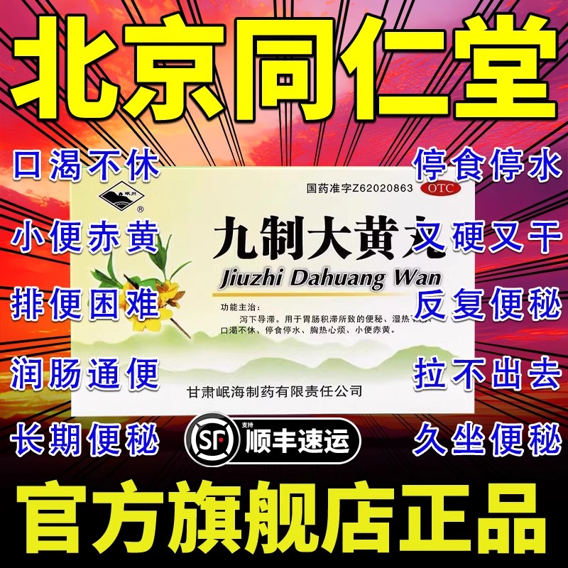 九制大黄丸同仁堂便秘润肠通便排毒便秘特效I药老人润肠通便ZZ