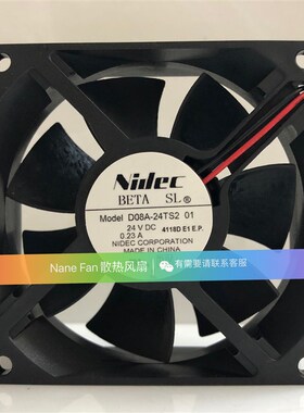 原装正品 NIDEC D08A-24TS2 01 24V 8CM 80X25MM 变频器散热风扇