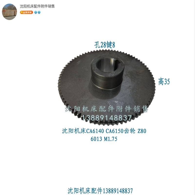 沈阳机床CA6140 CA6150溜板箱齿轮 Z80 M1.75 6013 孔28
