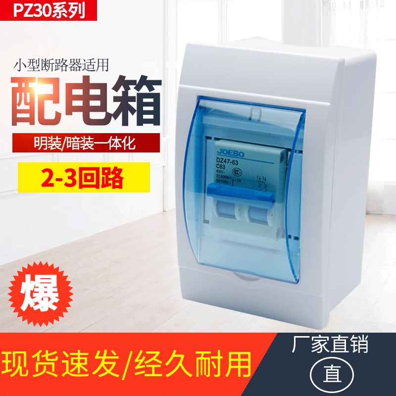 空气开关盒子漏电保护器空开盒PZ30配电箱家用明装暗装2-3位回路