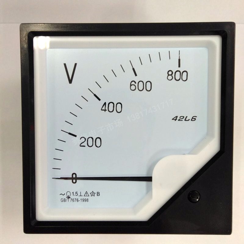 42L6 交流800V交流电压表 750V AC1000V指针式 450V 600V 120*120