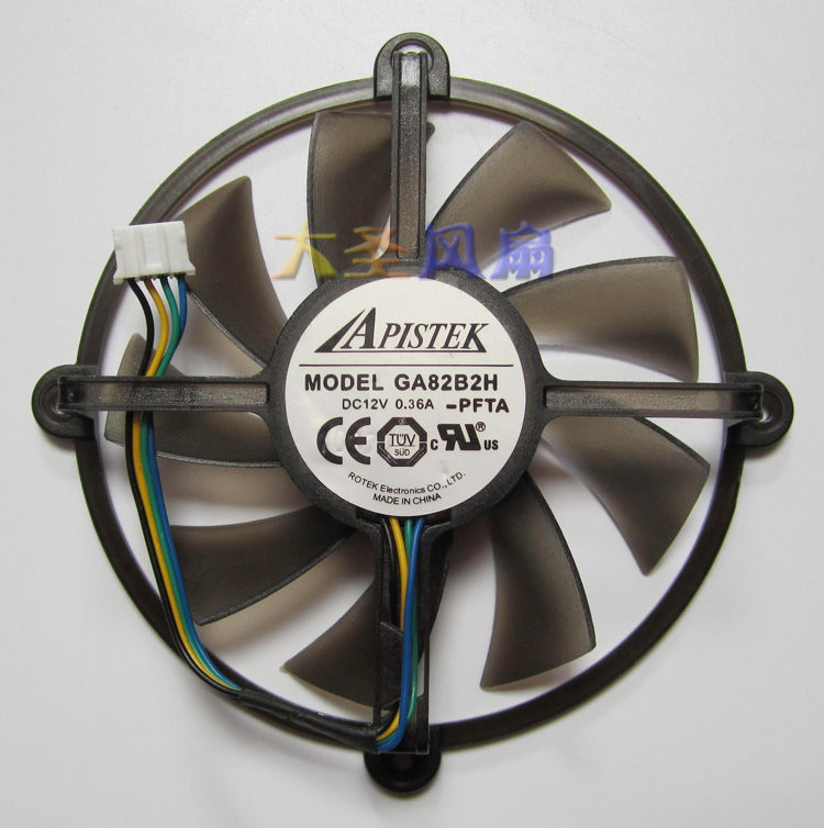 影驰 索泰 APISTEK GA82B2H 显卡风扇 12V 0.36A 四线