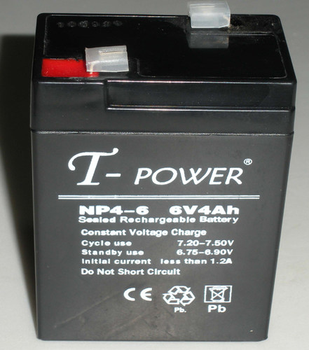 T-power电池 NP4-6电池 6V4AH电瓶 电子称电池