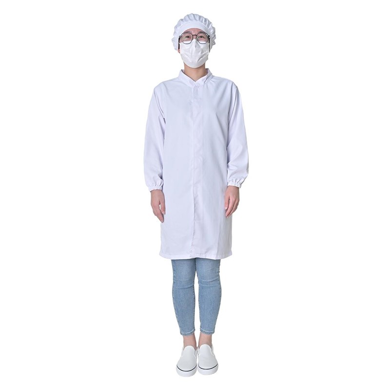 白大褂工作服 女车间参观服食品加工车间大褂男防尘服可定制LOGO