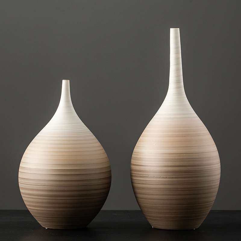 现代简约客厅陶瓷花瓶摆件电视柜酒柜餐桌插花干花装饰品摆设客厅,包装,电子元器件包装,淘宝优惠券,粉丝福利购,淘宝优惠卷