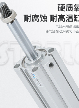 加长型长行程薄型气缸SDA32/40/50/63-110X120SX130X140X150-S-B