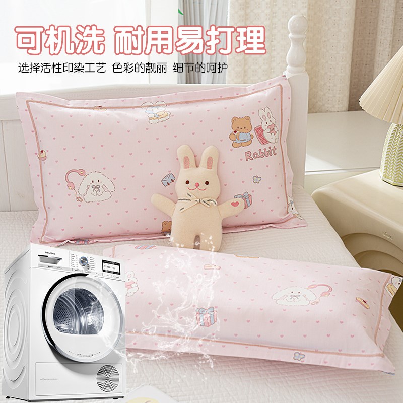 A类60支长绒棉可爱卡通儿童枕套家用全棉枕头套30x50cm枕芯内胆套