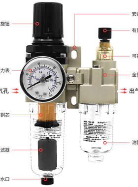 气动油水分离AWAL汽源处理过滤器AC2010-02二联件AC301040105010