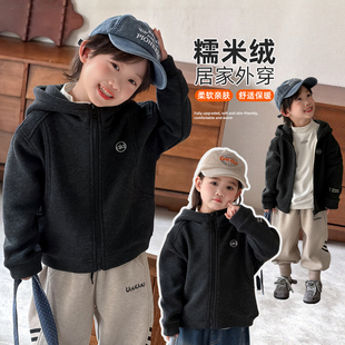 【悠悠童话】男童外套秋冬款2025新款秋冬装儿童夹克校服神器连帽