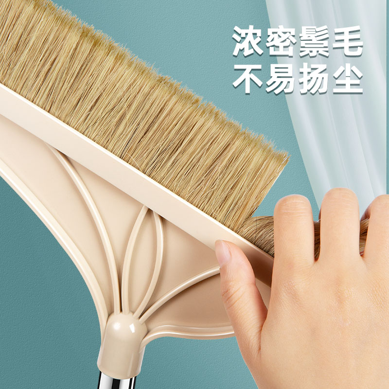 扫把单个家用猪鬃毛扫帚簸箕套装木地板2023新款软毛扫地笤帚