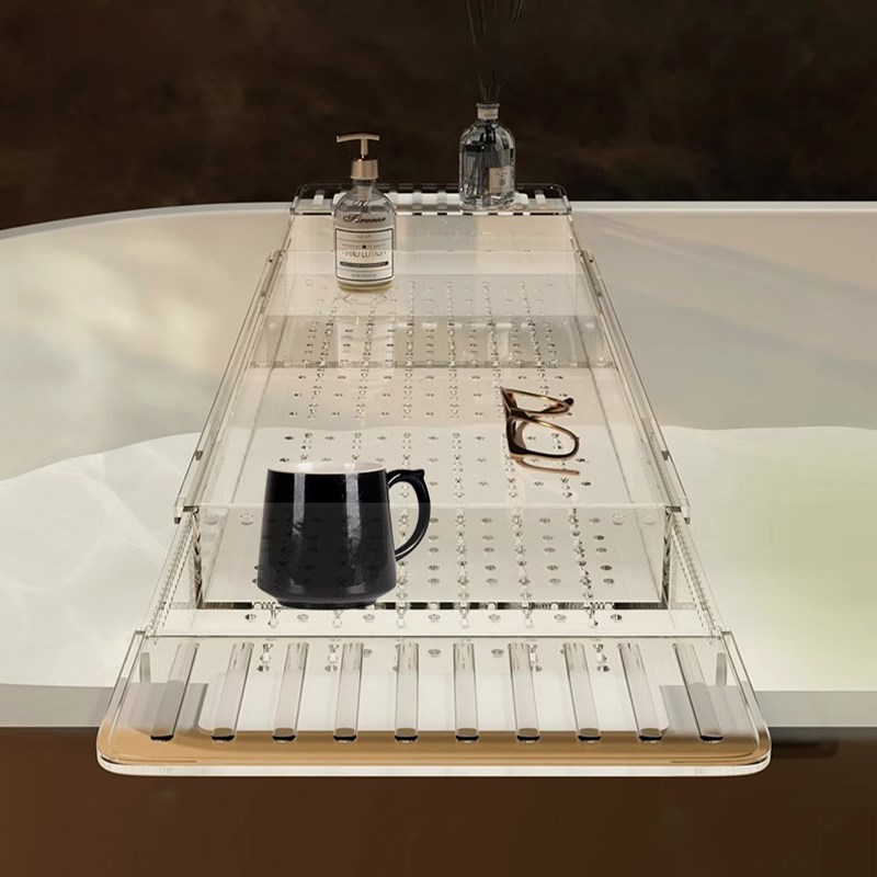 MOLA.Late.置物架侧边可伸缩浴缸托盘泡澡亚克力架子支架丨柒迟