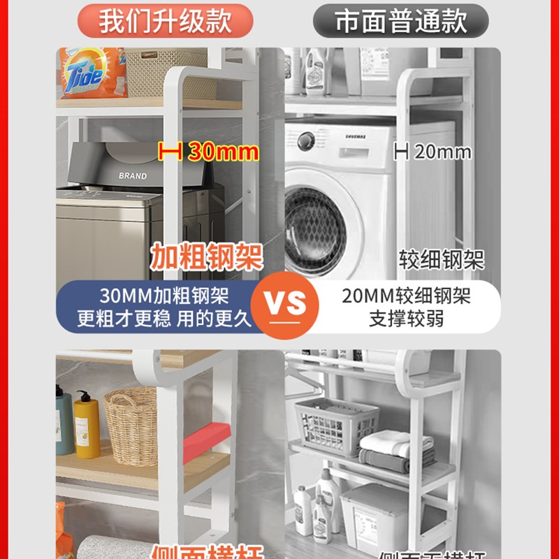 脉动翻盖式储物架滚筒洗衣机储物架浴室储物架