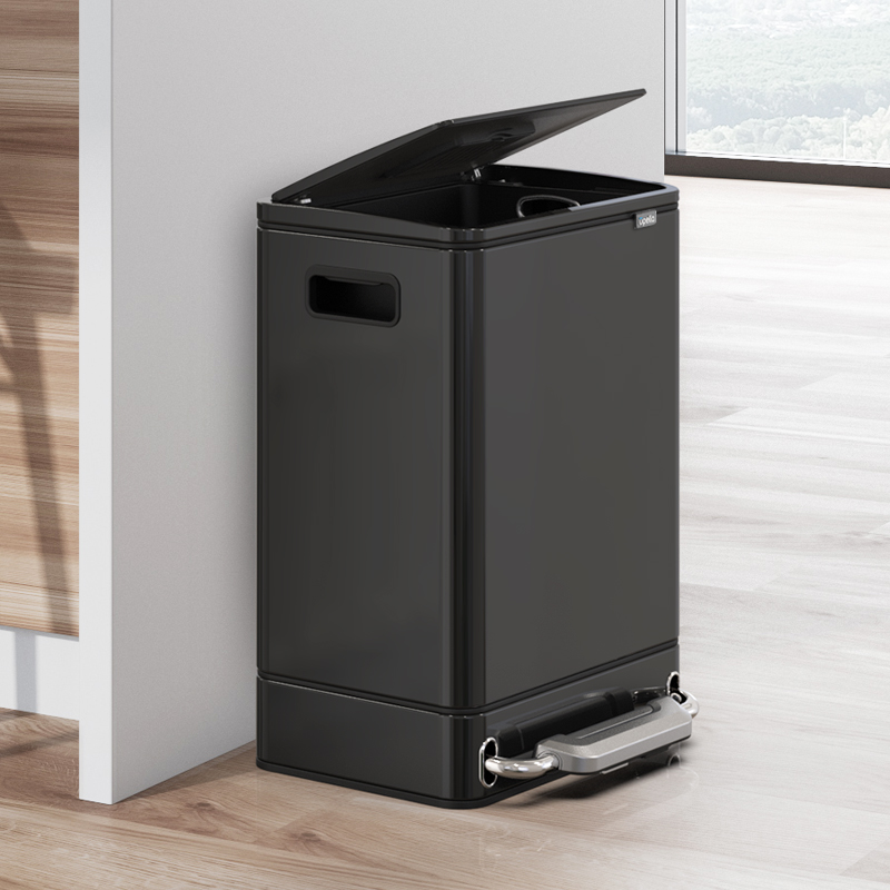 优百纳不锈钢垃圾桶家用厨房客厅长方形脚踏垃圾筒大容量垃圾桶