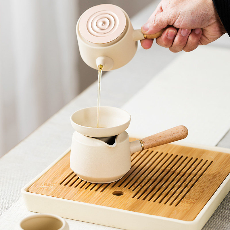 功夫茶具套装整套茶具家用办公室日式轻奢陶瓷极简茶壶茶杯子