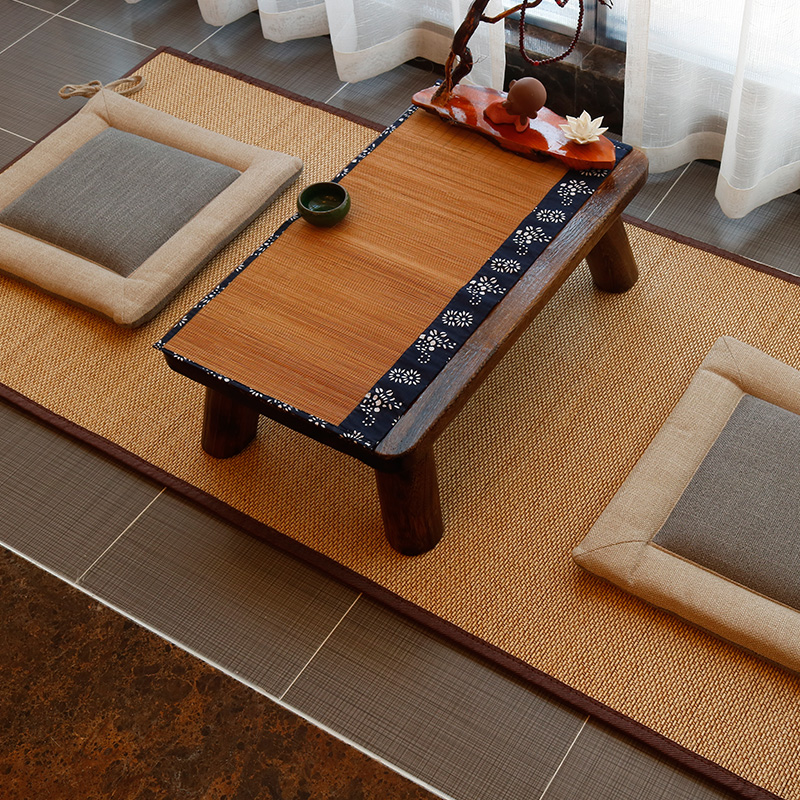 定制榻榻米垫子飘窗垫茶道客厅卧室地毯竹编防滑垫竹地毯瑜伽垫子