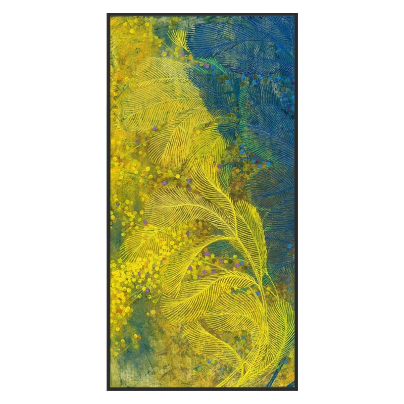 纯手绘油画装饰画一树金客厅沙发背景墙抽象肌理立体玄关手工挂画