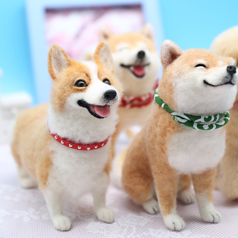 手工定制diy礼物手工羊毛毡宠物定制羊毛毡来图定制戳戳乐成品