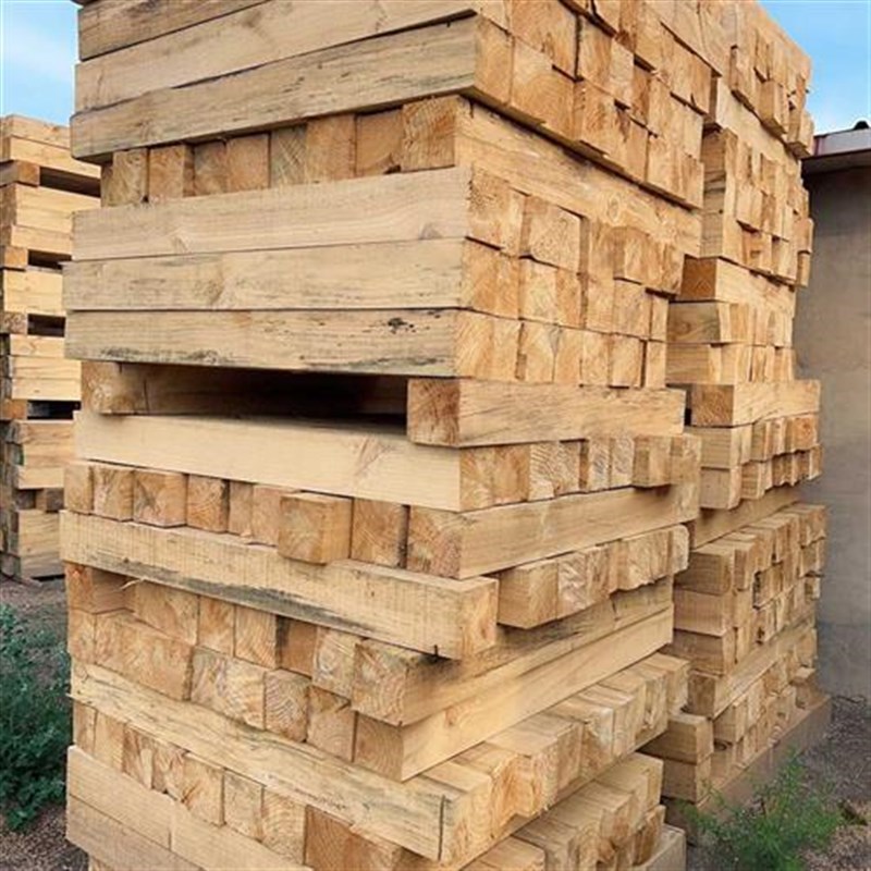 新款原木实木免费加箍带提手 吊车垫木泵车使用 木方 建筑方木 可