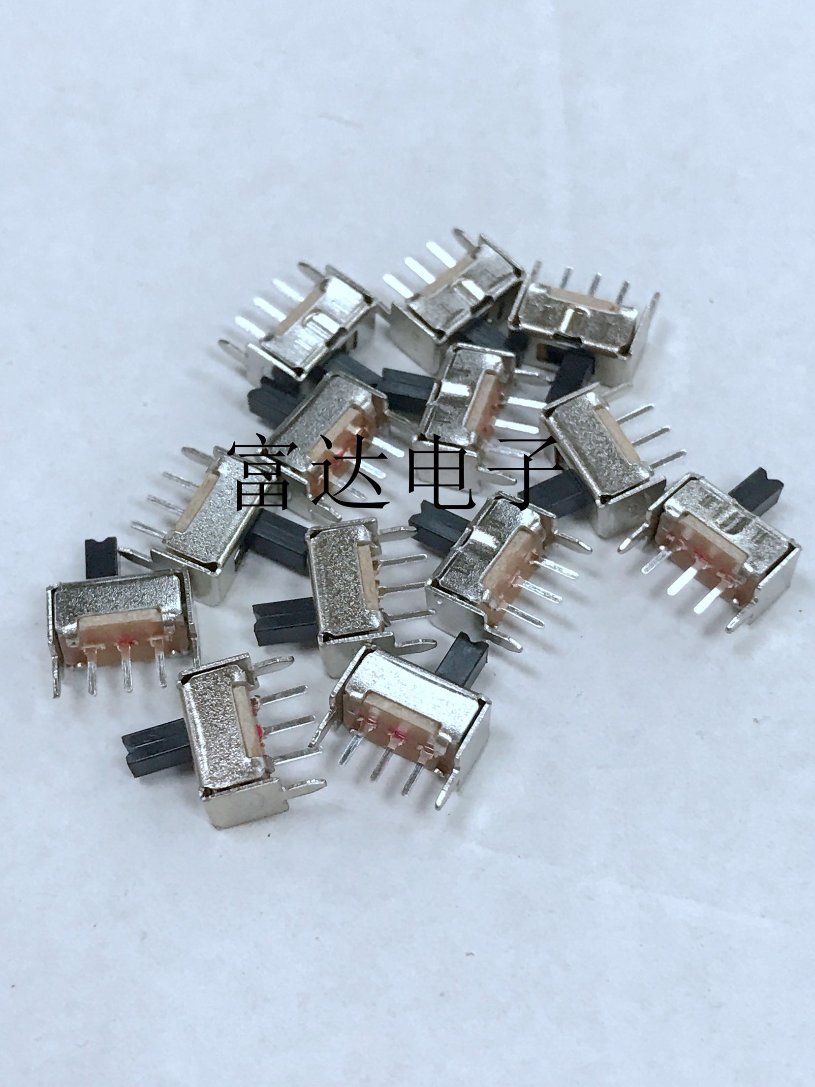 30只 SS12D07  两档拨动开关 5脚 1P2T 2档 立式拨动 手柄默认4MM