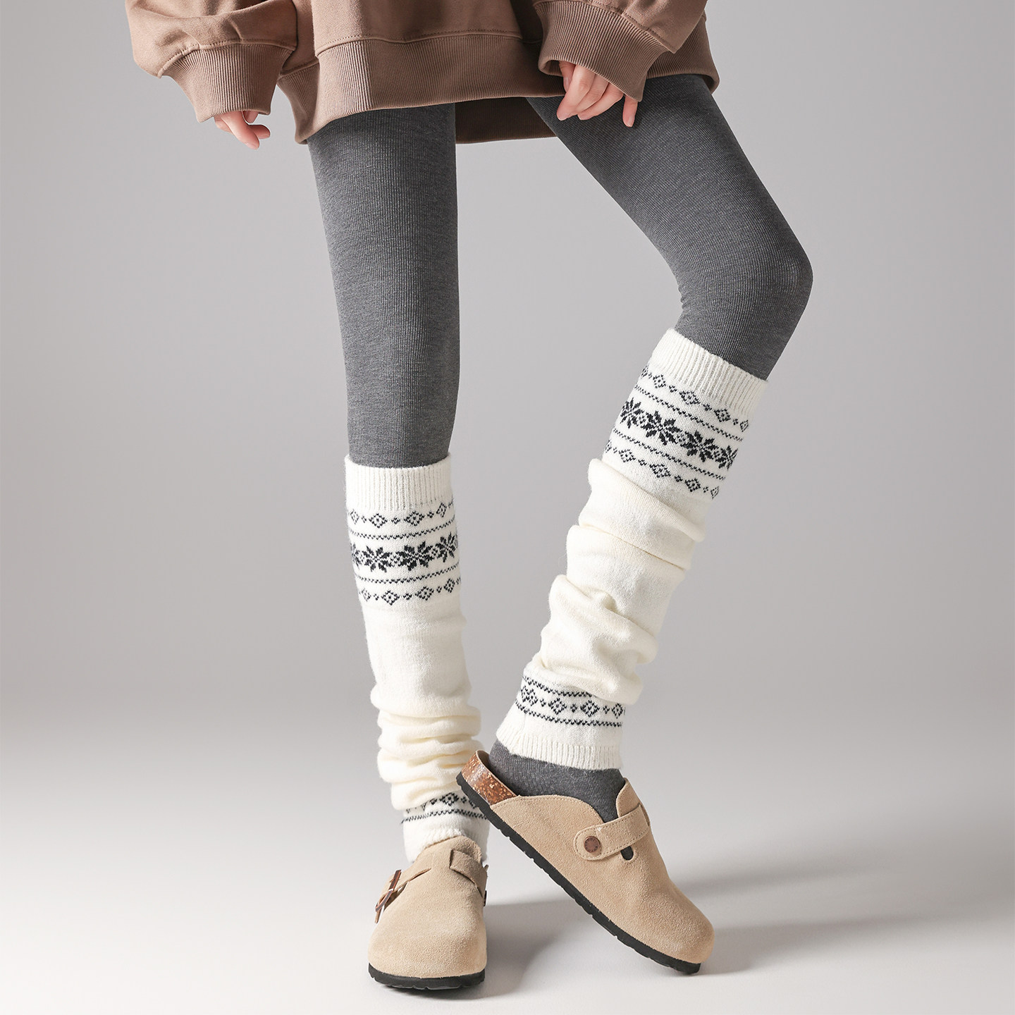 【50cm】新款jk袜套堆堆袜复古