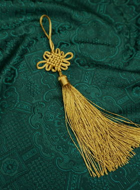 特!墨绿色深绿底纹宝相花纹中式织锦缎布料云锦丝绸缎子面料国风