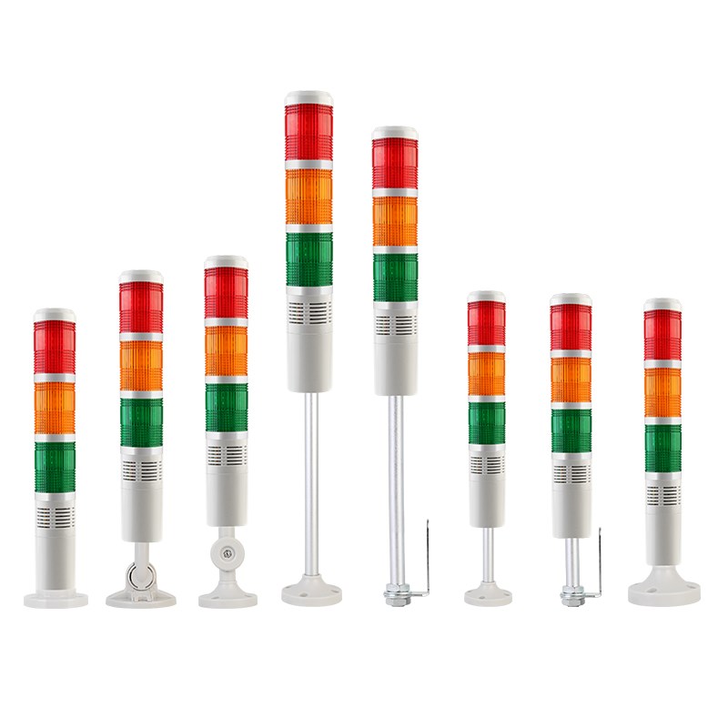 台隆多层警示灯LED三色灯LTA-505-3WJ声光报警指示灯24V闪亮蜂鸣