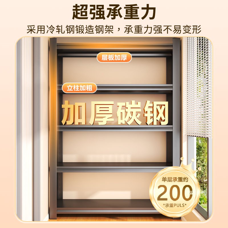 洞洞板货架家用落地置物架多层阳台仓库杂物收纳架商用超市展示架