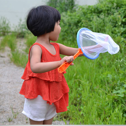 捕碟网儿童专用昆虫捕抓网大口径加厚手柄塑料捕捉蜻蜓网户外玩具