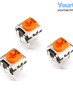 WH06-2C 微调电阻 可调电位器 卧式102 103 104 1K 10K 100K 黄色